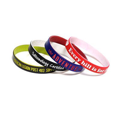 Custom Colour Coated Silicone Wristband by Corporate Gift Store Singapore