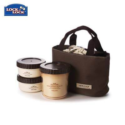 Lock & Lock 3 Pieces Rounded Lunch Box Set by Corporate Gift Store Singapore