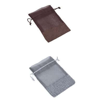 Eco Friendly Jute Accessories Pouch with Netting by Corporate Gift Store Singapore