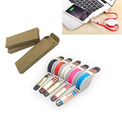 2 in 1 Retractable Data Cable by Corporate Gift Store Singapore