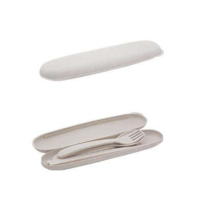 Eco Friendly Wheat Straw Portable Travel Cutlery Set by Corporate Gift Store Singapore