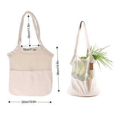 Eco friendly Reusable Washable Natural Organic Cotton Mesh Bag | gifts shop
