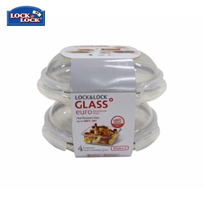 Lock & Lock Euro Glass Container 21cm Dome 2pc Set by Corporate Gift Store Singapore