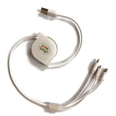 3 in 1 Retractable Charging Cable by Corporate Gift Store Singapore