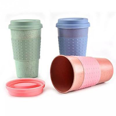 Eco Friendly Wheat Straw and Silicone Coffee Cup | gifts shop