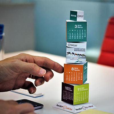 Magic Calendar Magic Revolving Tower Calendar for Corporate Gifts - GiftStore.sg