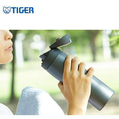 Tiger Flip Cap Stainless Steel Thermal Bottle MJE-A by Corporate Gift Store Singapore