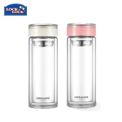 Lock & Lock Double Wall Glass Water Bottle 300ml by Corporate Gift Store Singapore