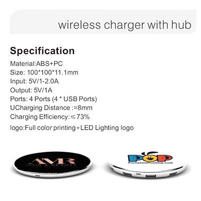 Wireless Charger with USB Hub by Corporate Gift Store Singapore
