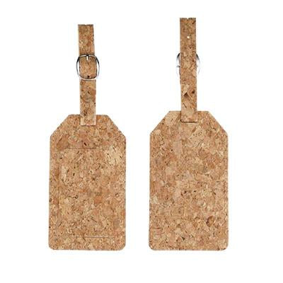 Eco-friendly Cork Fabric Luggage Tag by Corporate Gift Store Singapore