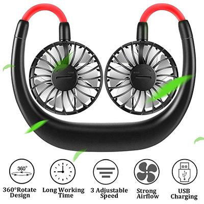 Cooling Mini Neck Dual Fan by Corporate Gift Store Singapore