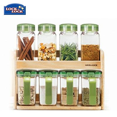 Lock & Lock Slim Seasoning Case 8pcs Set with Wooden Rack | gifts shop