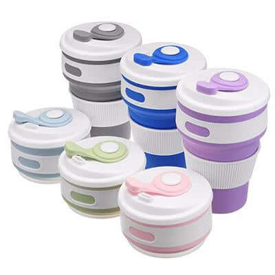Foldable Telescopic Silicone Cup by Corporate Gift Store Singapore
