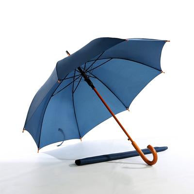 Straight Umbrella with Wooden Shaft and Handle by Corporate Gift Store Singapore