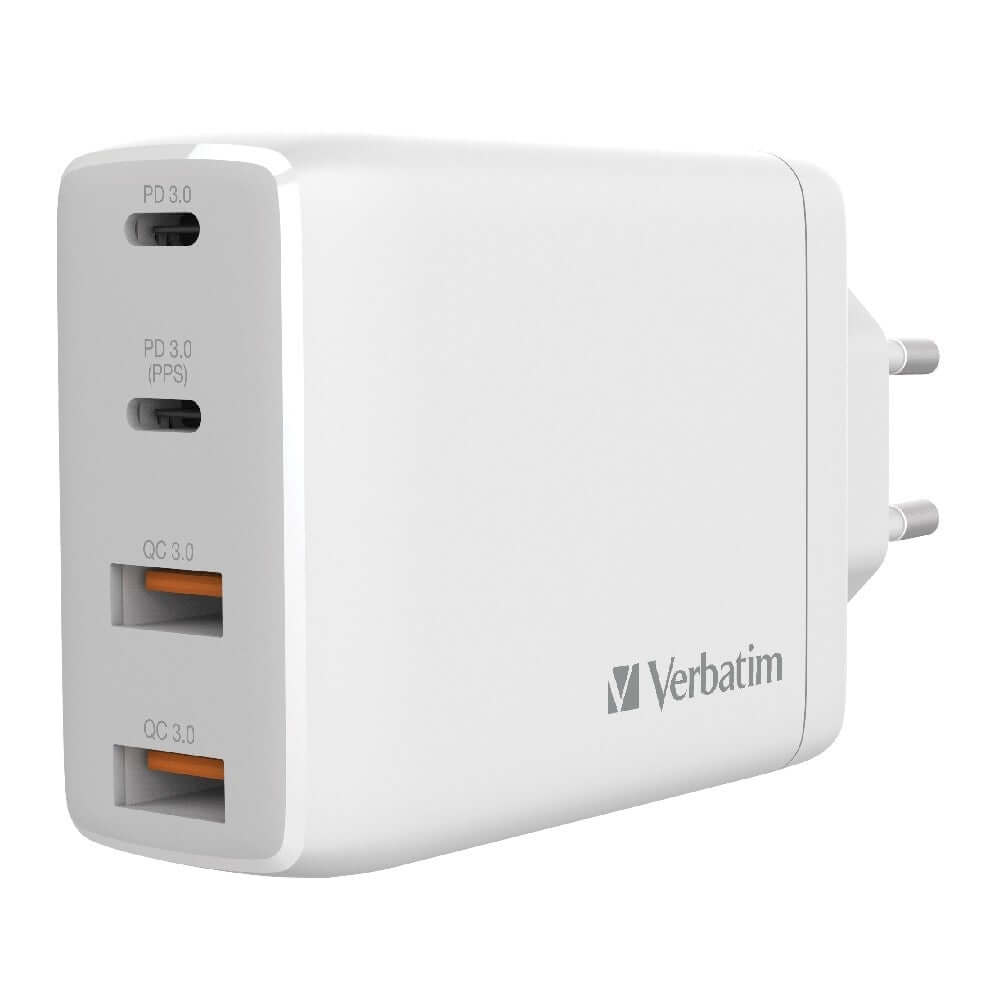 Verbatim 4 Port 100W PD 3.0 & QC 3.0 GaN USB Charger by Corporate Gift Store Singapore
