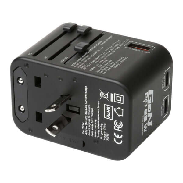 Verbatim 3 Port 65W PD 3.0 & QC 3.0 GaN Universal Travel Adaptor by Corporate Gift Store Singapore