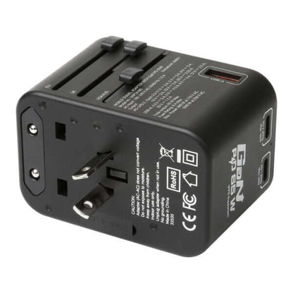 Verbatim 3 Port 65W PD 3.0 & QC 3.0 GaN Universal Travel Adaptor by Corporate Gift Store Singapore