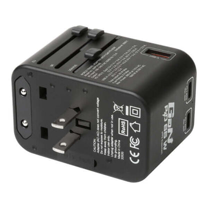 Verbatim 3 Port 65W PD 3.0 & QC 3.0 GaN Universal Travel Adaptor by Corporate Gift Store Singapore