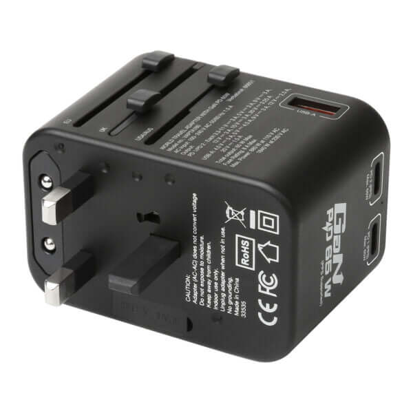 Verbatim 3 Port 65W PD 3.0 & QC 3.0 GaN Universal Travel Adaptor by Corporate Gift Store Singapore