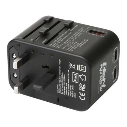 Verbatim 3 Port 65W PD 3.0 & QC 3.0 GaN Universal Travel Adaptor by Corporate Gift Store Singapore