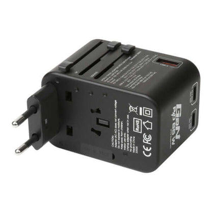 Verbatim 3 Port 65W PD 3.0 & QC 3.0 GaN Universal Travel Adaptor by Corporate Gift Store Singapore
