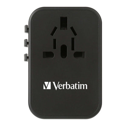 Verbatim 3 Port 65W PD 3.0 & QC 3.0 GaN Universal Travel Adaptor by Corporate Gift Store Singapore