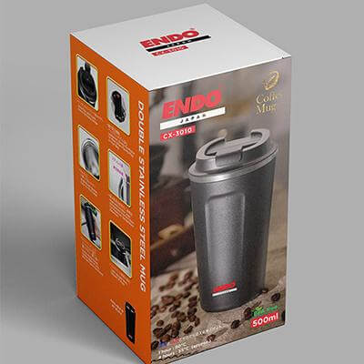 ENDO 500ML Double Stainless Steel Thermal Coffee Mug by Corporate Gift Store Singapore