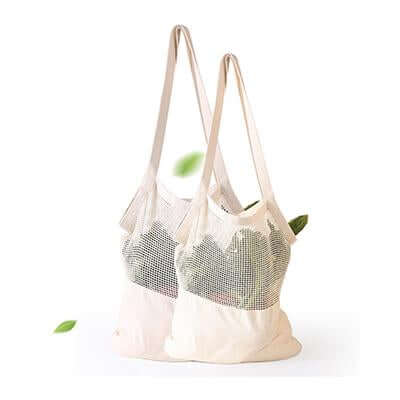Eco friendly Reusable Washable Natural Organic Cotton Mesh Bag by Corporate Gift Store Singapore