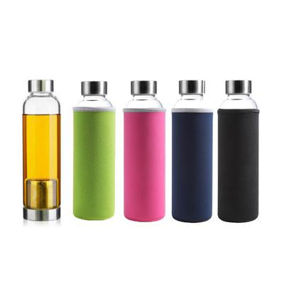 Glass Bottle with Neoprene Sleeve and Tea Brewer | gifts shop