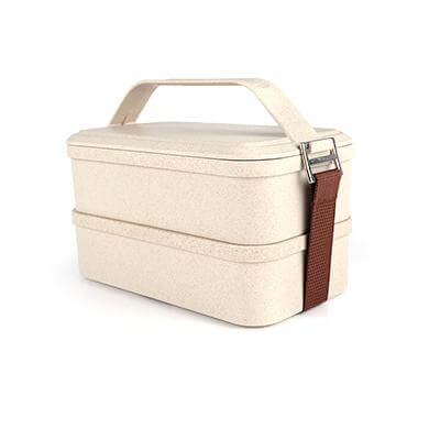 Husk Fiber 2 Tier Lunch Box by Corporate Gift Store Singapore