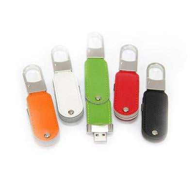 Swivel Leather USB Drive by Corporate Gift Store Singapore