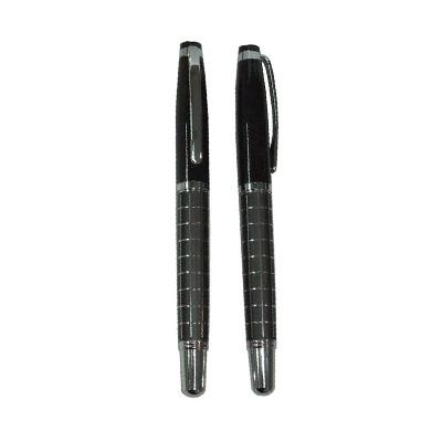 Checkered Metal Rollerball Pen | gifts shop