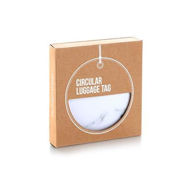 Marble Prints Circular Luggage Tag by Corporate Gift Store Singapore