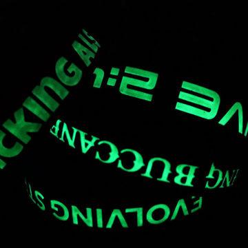 Silicone Wristband with Glowing Text by Corporate Gift Store Singapore