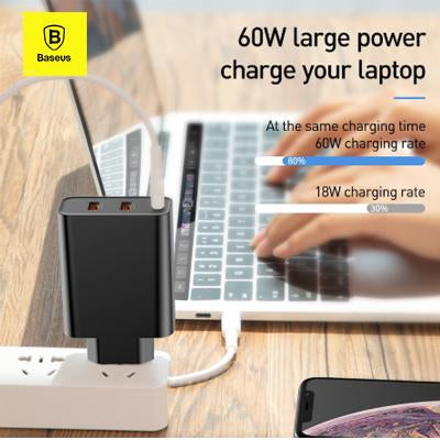 Baseus 3 Ports USB Charger | gifts shop