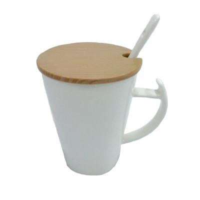 Ceramic Mug with Wooden Lid Cover by Corporate Gift Store Singapore