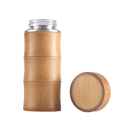 450ml Bamboo Glass Thermal Bottle | gifts shop
