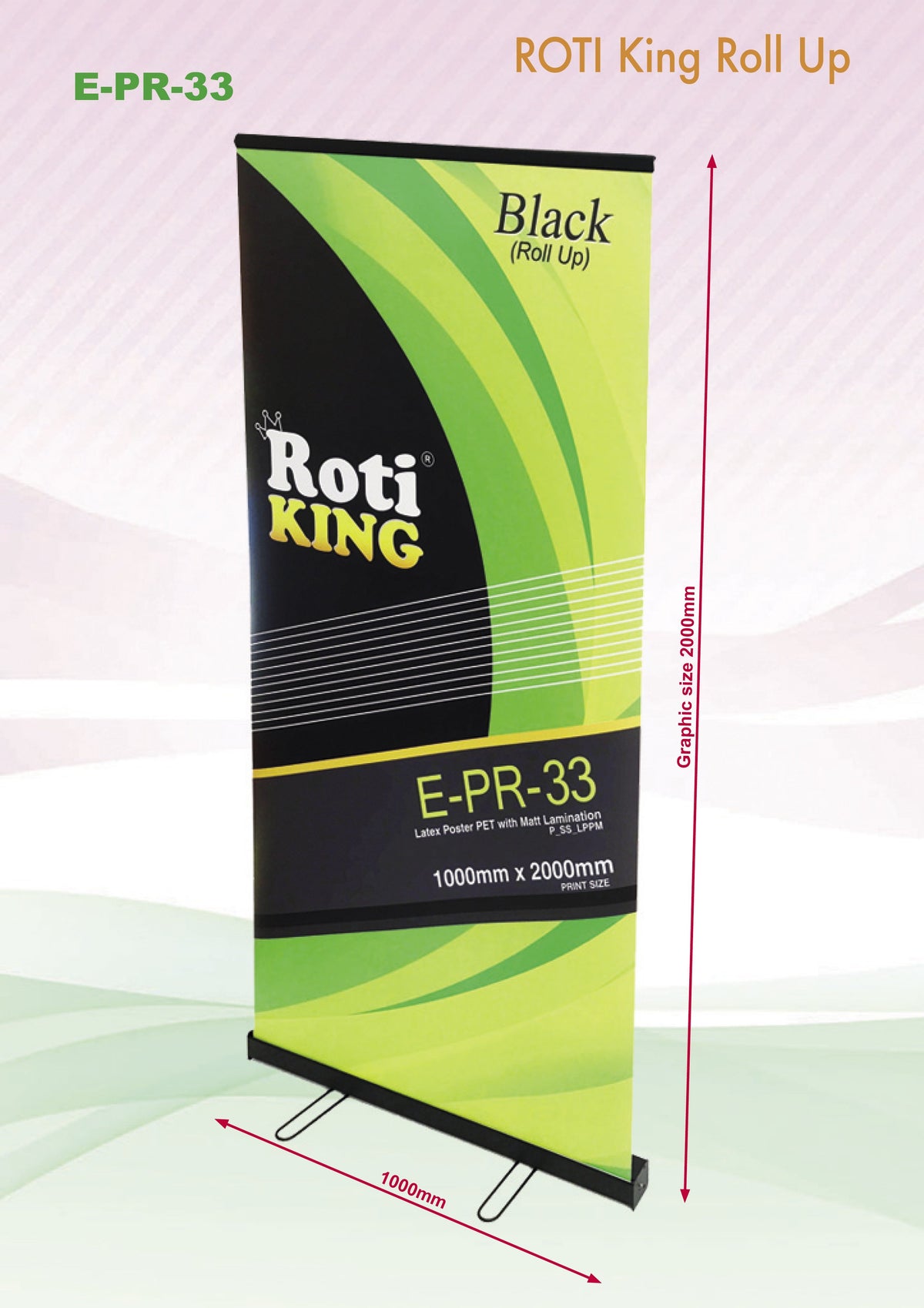 Roll Up Banner (Black Stand) by Corporate Gift Store Singapore