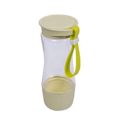 Eco Friendly Wheat Straw Clear Glass Bottle by Corporate Gift Store Singapore