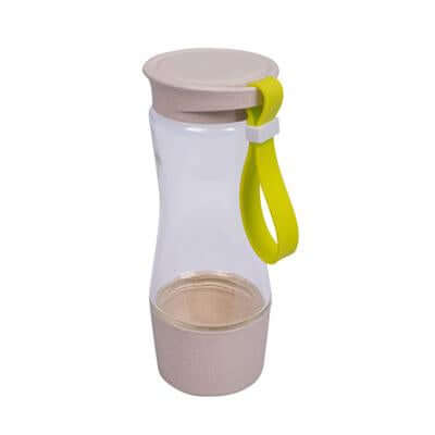 Eco Friendly Wheat Straw Clear Glass Bottle by Corporate Gift Store Singapore