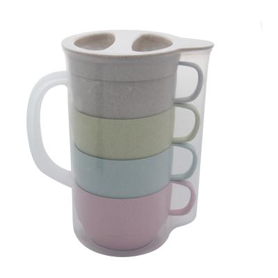 Eco Friendly Wheat Straw Jug with Coffee Mug by Corporate Gift Store Singapore