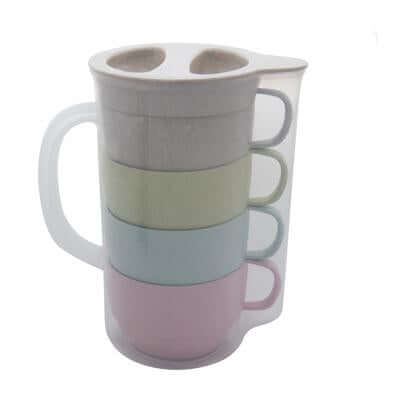 Eco Friendly Wheat Straw Jug with Coffee by Corporate Gift Store Singapore