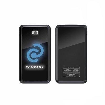Glow Coloured Led Logo Powerbank by Corporate Gift Store Singapore