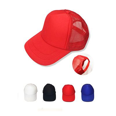 5-panel Mesh Knit Baseball Cap with plastic strap by Corporate Gift Store Singapore