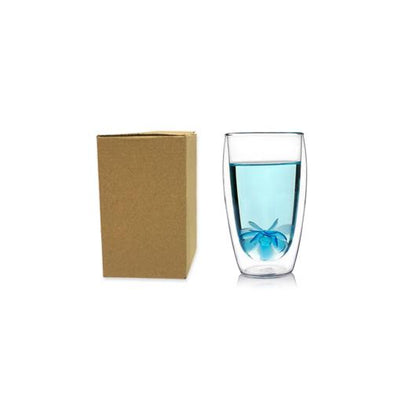 Double Wall Glass with kraft paper box packaging by Corporate Gift Store Singapore