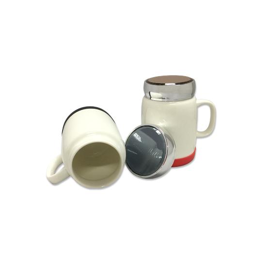 Porcelain Mug with Silver Lid & Silicon Base by Corporate Gift Store Singapore
