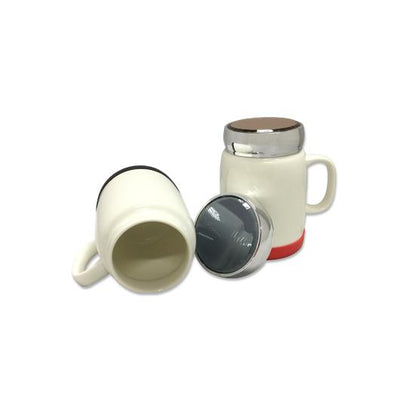 Porcelain Mug with Silver Lid & Silicon Base | gifts shop