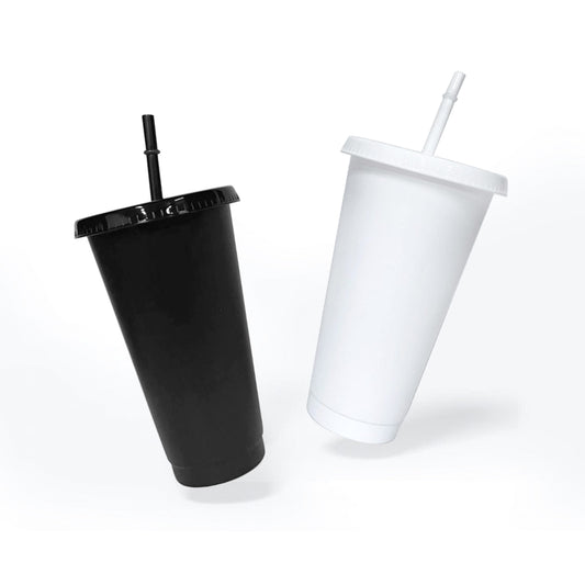 Plastic Tumbler with cover & straw by Corporate Gift Store Singapore