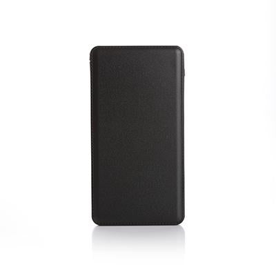 Plain black reverse side of the rectangular wireless-charging power bank