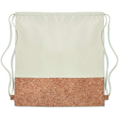 Eco-Friendly Cotton and Cork Drawstring Bag | gifts shop